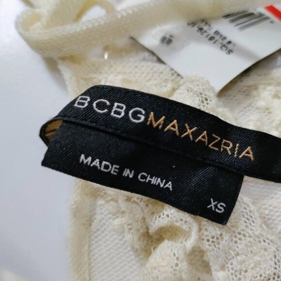 NWT BCBGMaxazria Gypsie Peasant Whimsy Goth Ruffle Tiered Prairie Top Ivory XS - Picture 7 of 13